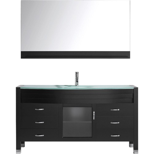 Ava 61" Single Bathroom Vanity Cabinet Set in Espresso