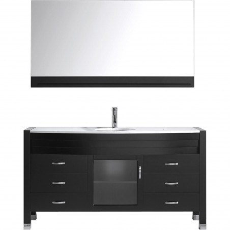 Ava 61" Single Bathroom Vanity Cabinet Set in Espresso