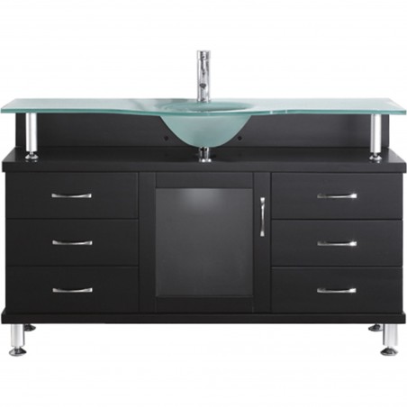 Vincente 55" Single Bathroom Vanity Cabinet in Espresso