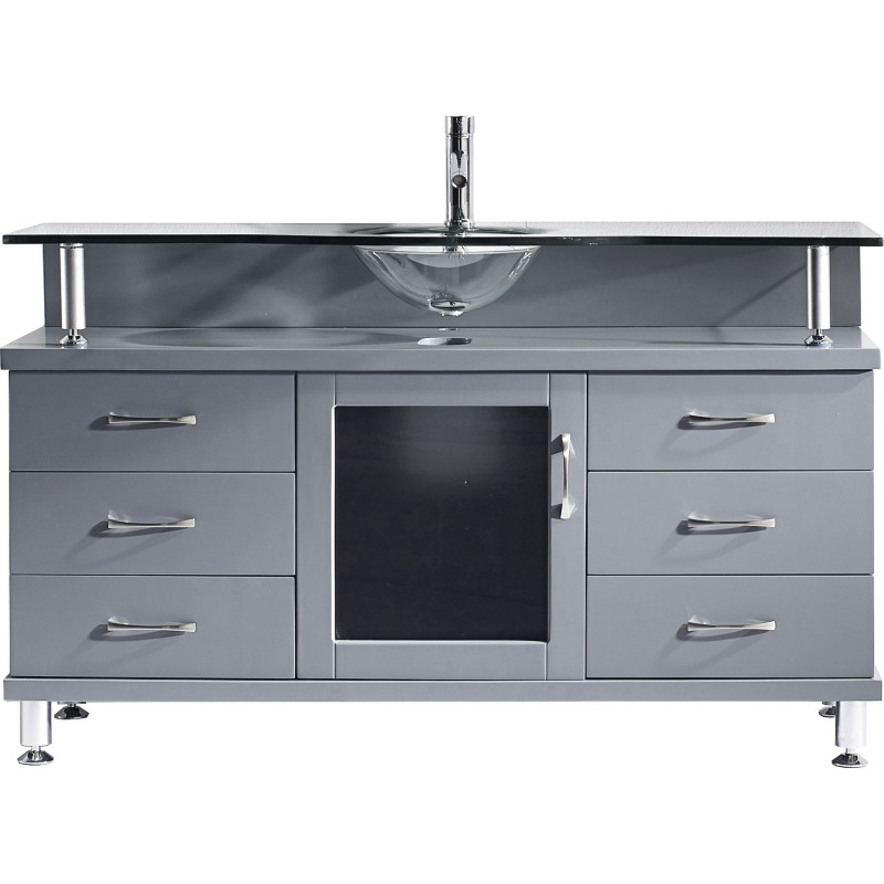 Vincente 55" Single Bathroom Vanity Cabinet in Grey