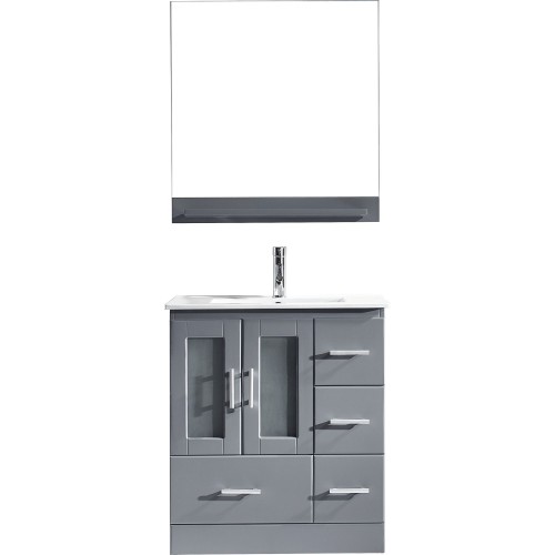 Zola 30" Single Bathroom Vanity Cabinet Set in Grey