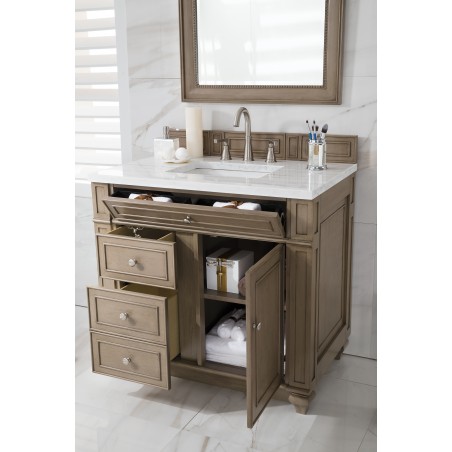 Bristol 36" Single Vanity, White Washed Walnut