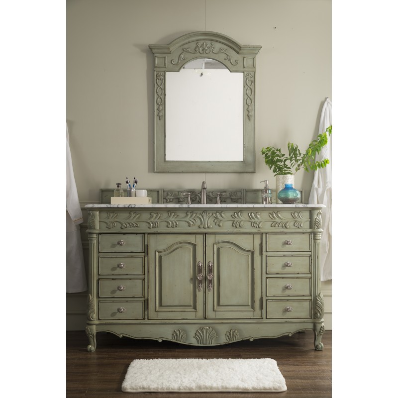 St. James 60" Single Vanity, Celadon