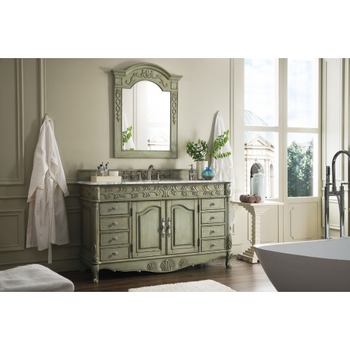 St. James 60" Single Vanity, Celadon