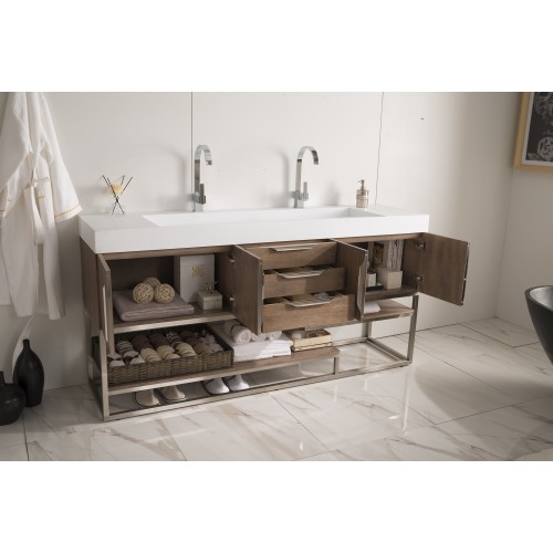 Columbia 72" Double Vanity, Latte Oak