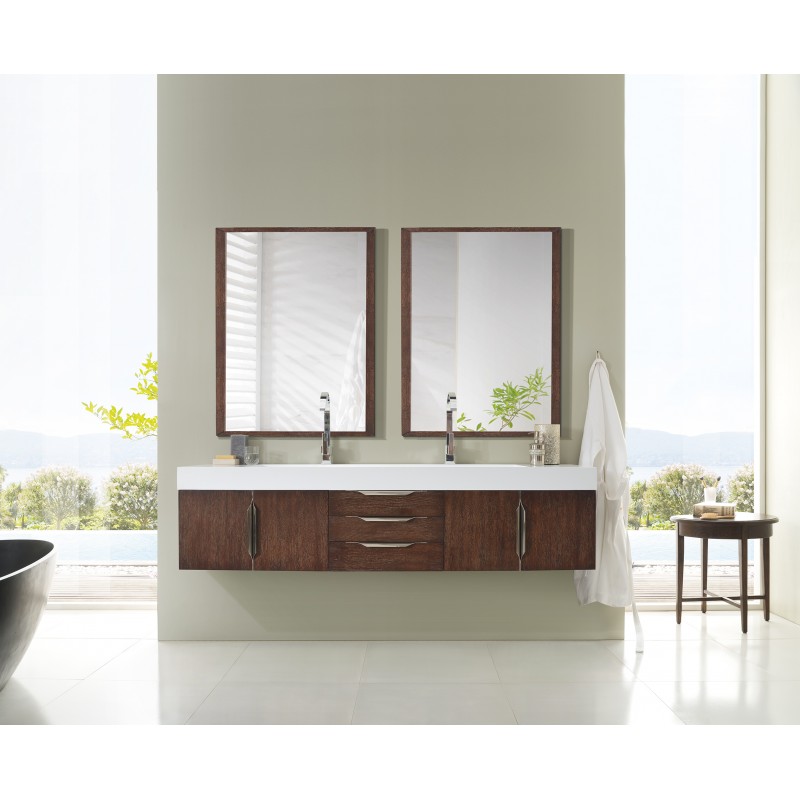 Mercer Island 72" Double Vanity, Coffe Oak