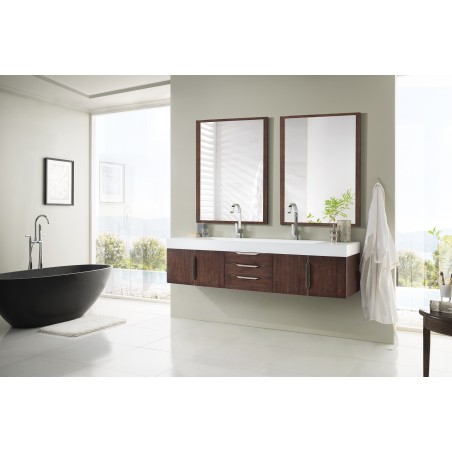 Mercer Island 72" Double Vanity, Coffe Oak