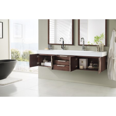 Mercer Island 72" Double Vanity, Coffe Oak