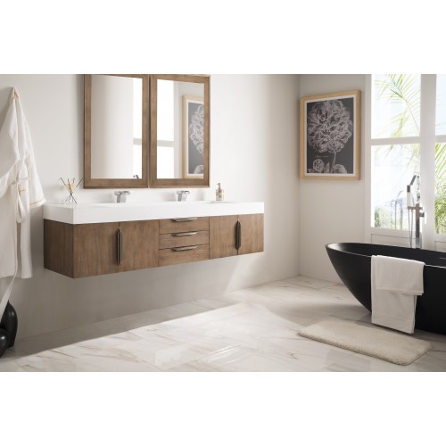 Mercer Island 72" Double Vanity, Latte Oak