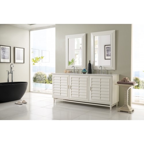 Portland 72" Double Vanity, Cottage White