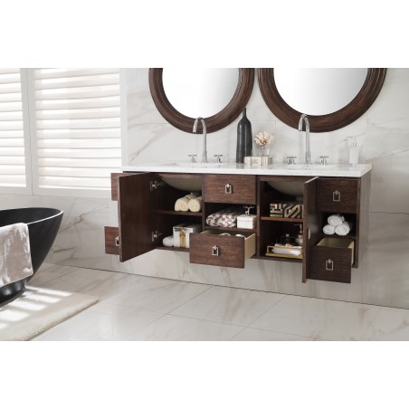 Sonoma 60" Double Vanity, Coffee Oak