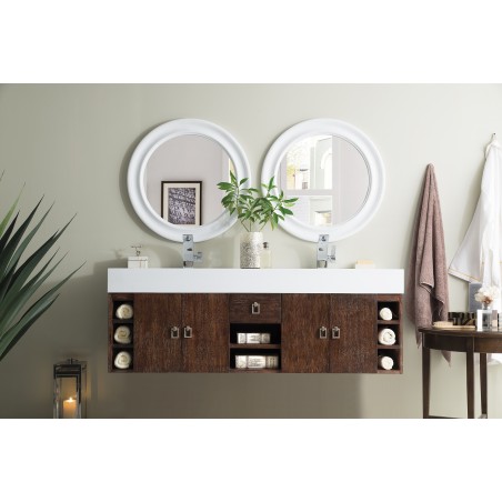 Tiburon 59" Double Vanity, Coffee Oak