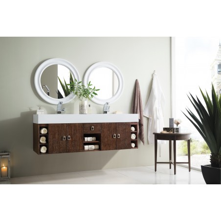 Tiburon 59" Double Vanity, Coffee Oak