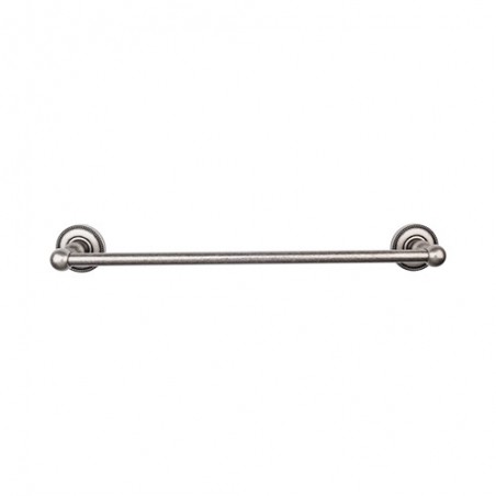 Edwardian Bath 18" Single Towel Bar Antique Pewter Beaded Backplate