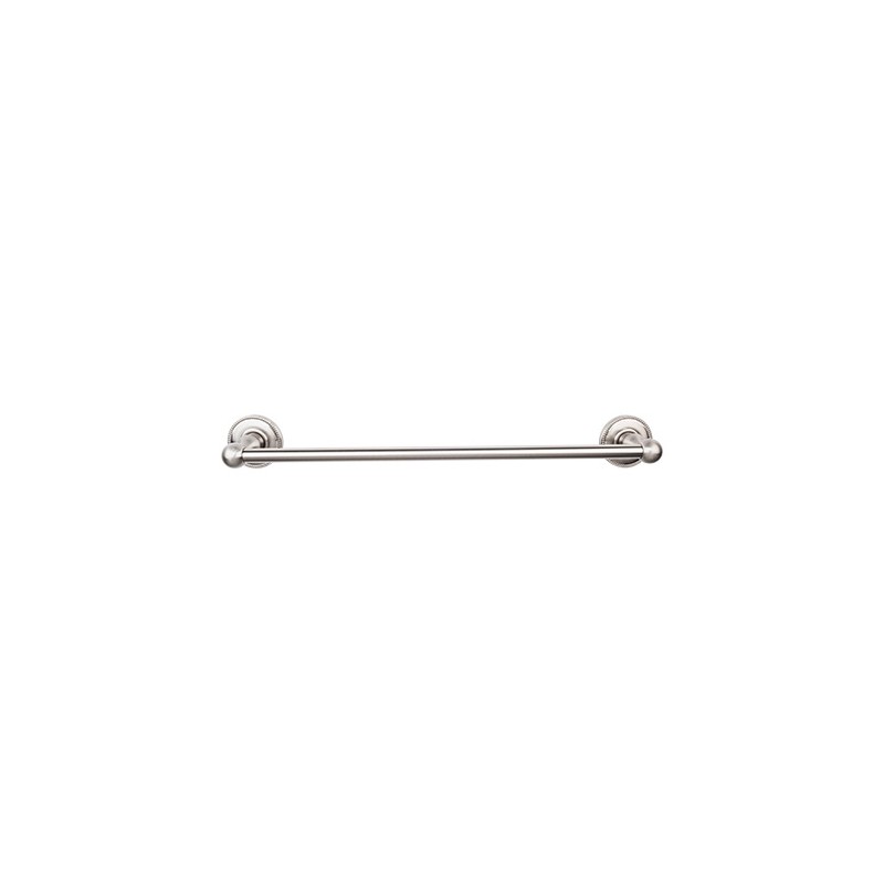 Edwardian Bath 18" Single Towel Bar Brushed Satin Nickel Beaded Backplate