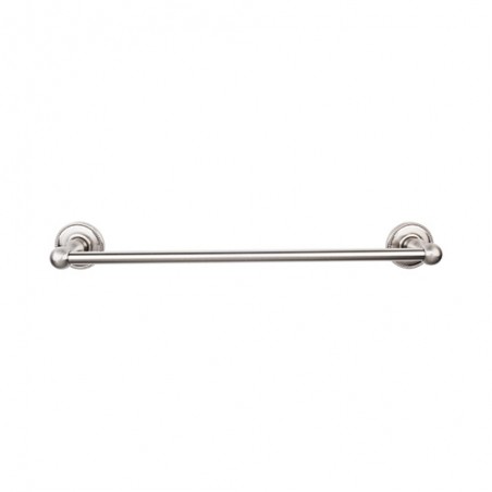 Edwardian Bath 18" Single Towel Bar Brushed Satin Nickel Beaded Backplate