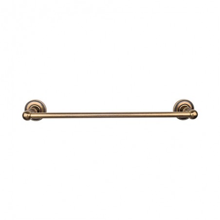 Edwardian Bath 18" Single Towel Bar German Bronze Beaded Backplate