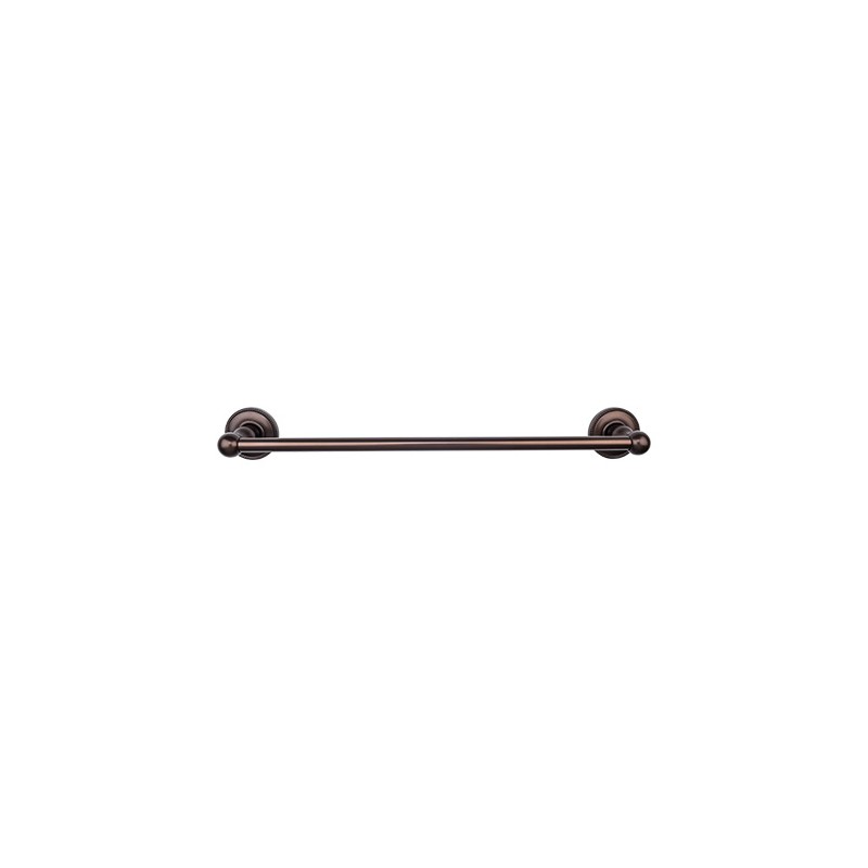 Edwardian Bath 18" Single Towel Bar Oil Rubbed Bronze Beaded Backplate