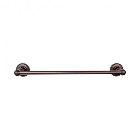 Edwardian Bath 18" Single Towel Bar Oil Rubbed Bronze Beaded Backplate