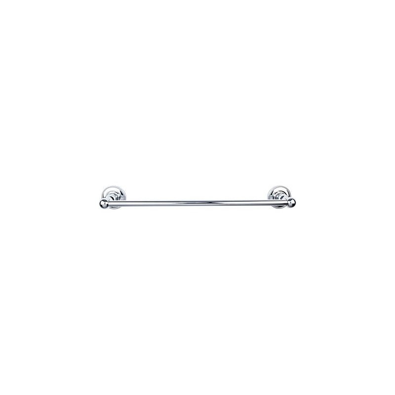 Edwardian Bath 24" Single Towel Bar Polished Chrome Beaded Backplate