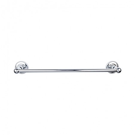 Edwardian Bath 24" Single Towel Bar Polished Chrome Beaded Backplate