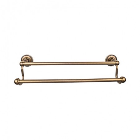 Edwardian Bath 24" Double Towel Bar German Bronze Beaded Backplate