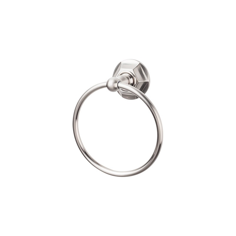 Edwardian Bath Ring Bushed Satin Nickel Hex Backplate