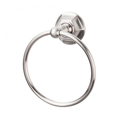 Edwardian Bath Ring Bushed Satin Nickel Hex Backplate