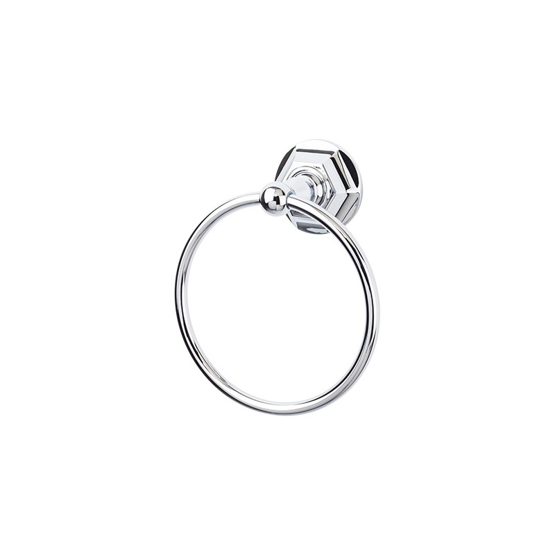 Edwardian Bath Ring Polished Chrome Hex Backplate