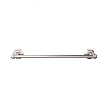 Edwardian Bath 18" Single Towel Bar Brushed Satin Nickel Hex Backplate