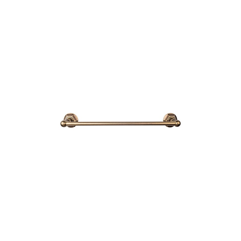 Edwardian Bath 18" Single Towel Bar German Bronze Hex Backplate