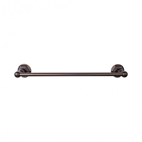 Edwardian Bath 18" Single Towel Bar Oil Rubbed Bronze Hex Backplate