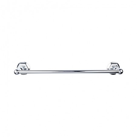 Edwardian Bath 24" Single Towel Bar Polished Chrome Hex Backplate