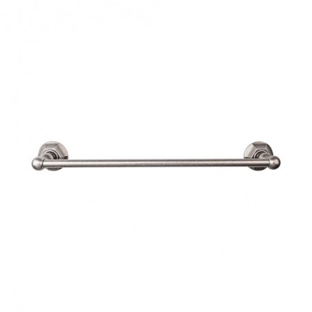 Edwardian Bath 30" Single Towel Bar Antique Pewter Hex Backplate