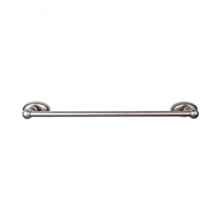 Edwardian Bath 18" Single Towel Bar Antique Pewter Oval Backplate