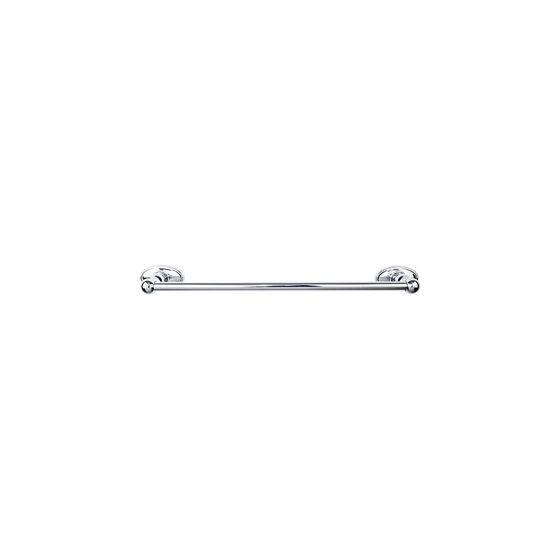 Edwardian Bath 24" Single Towel Bar Polished Chrome Oval Backplate