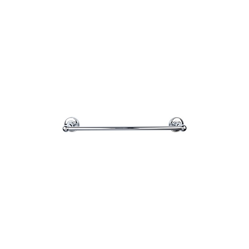 Edwardian Bath 18" Single Towel Bar Polished Chrome Plain Backplate