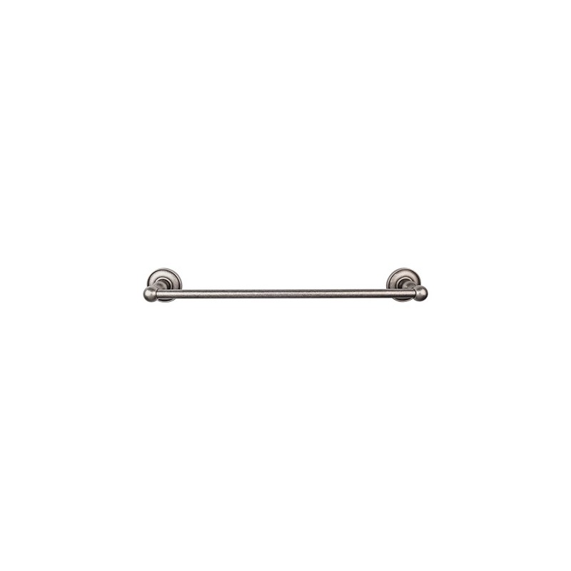 Edwardian Bath 24" Single Towel Bar Antique Pewter Plain Backplate