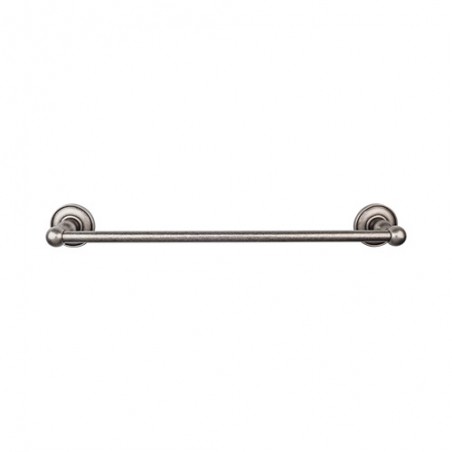 Edwardian Bath 24" Single Towel Bar Antique Pewter Plain Backplate