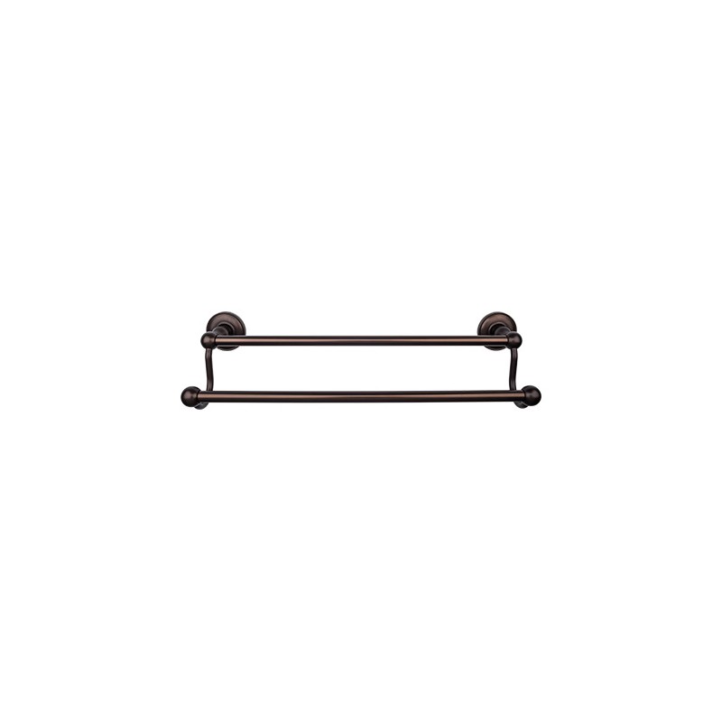 Edwardian Bath 30" Double Towel Bar Oil Rubbed Bronze Plain Backplate