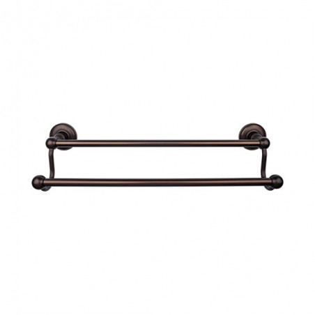 Edwardian Bath 30" Double Towel Bar Oil Rubbed Bronze Plain Backplate