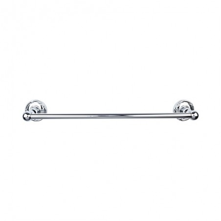 Edwardian Bath 18" Single Towel Bar Polished Chrome Ribbon Backplate