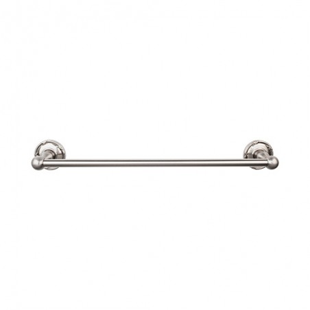 Edwardian Bath 24" Single Towel Bar Brushed Satin Nickel Ribbon Backplate