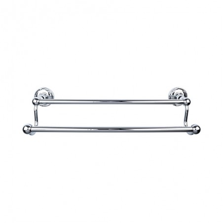 Edwardian Bath 24" Double Towel Bar Polished Chrome Ribbon Backplate