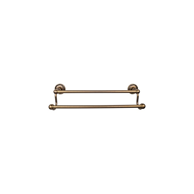 Edwardian Bath 30" Double Towel Bar German Bronze Ribbon Backplate