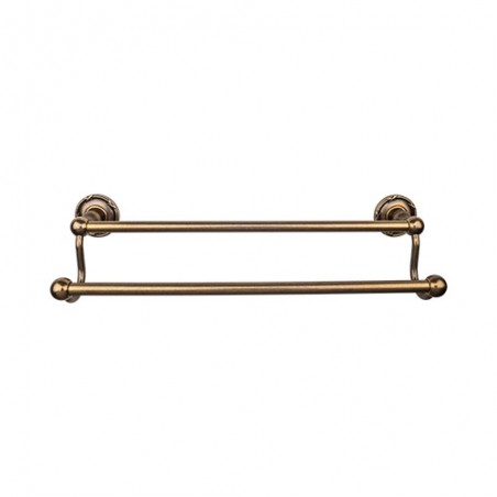 Edwardian Bath 30" Double Towel Bar German Bronze Ribbon Backplate