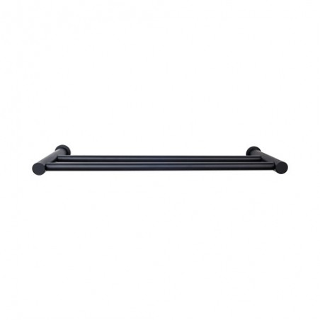 Hopewell Bath 18" Double Towel Bar Flat Black