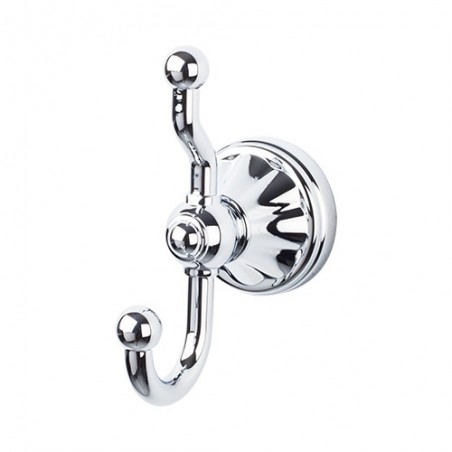 Hudson Bath Double Hook Polished Chrome