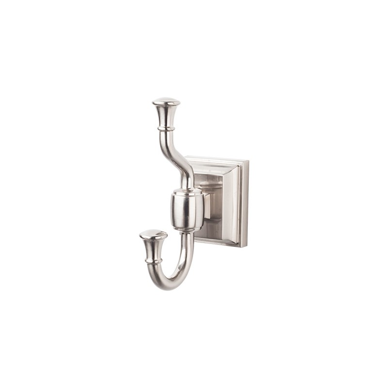 Stratton Bath Double Hook Brushed Satin Nickel