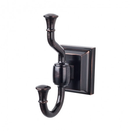 Stratton Bath Double Hook Tuscan Bronze